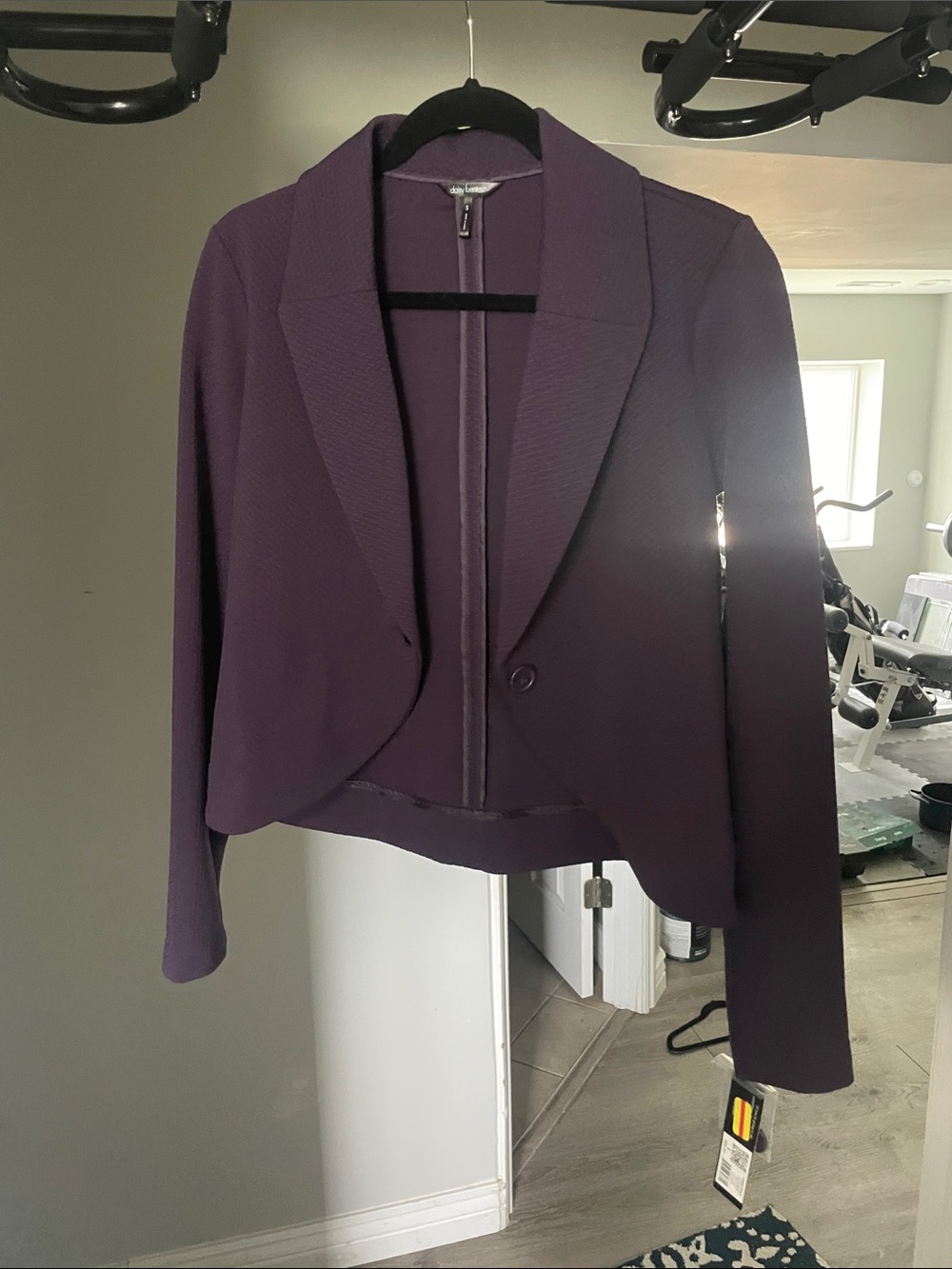 Daisy Fuentes Deep Purple Cropped Blazer